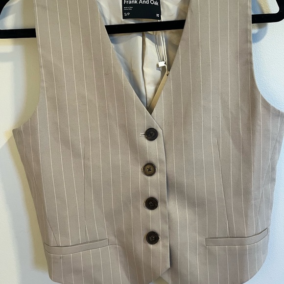 Pinstriped Vest in Oxford Tan - Picture 6 of 9